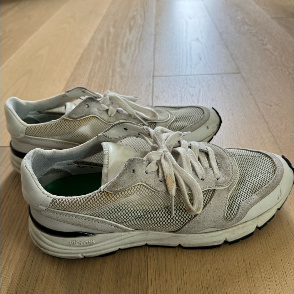 John Elliott White Sneakers with Supportive Sole and Mesh Design
